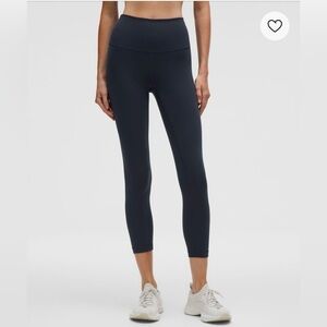 Lululemon Wunder Train High Rise Crop 23” Contour Fit True Navy Size 4 NWT